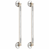 18" Wall Grab Bar - Chrome Knurled (Pair)
