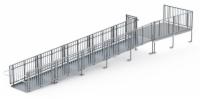 30' Straight Commercial Modular Ramp System with 7' x 10' Landing