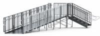 36' Straight Commercial Modular Ramp System with 5' x 5' Landing & 36" ADA/IBC System